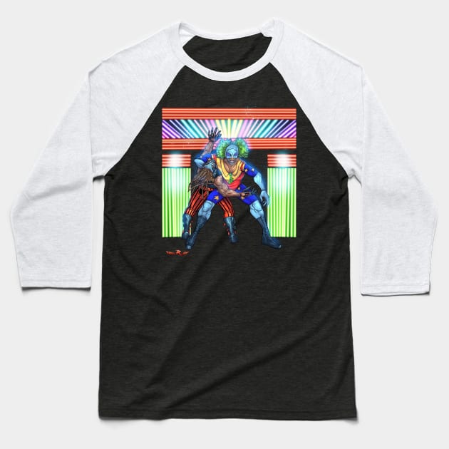 FUN AND GAMES ORIGINAL WRESTLING ART Baseball T-Shirt by Triple R Art